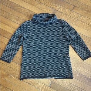 Talbots Women's Cowl Neck Sweater - Black and Gray